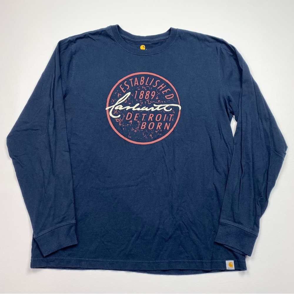 Men’s Carhartt Detroit Born Long Sleeve T-Shirt Size Large